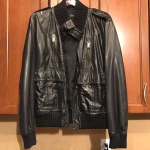 Gucci  mens leather bomber